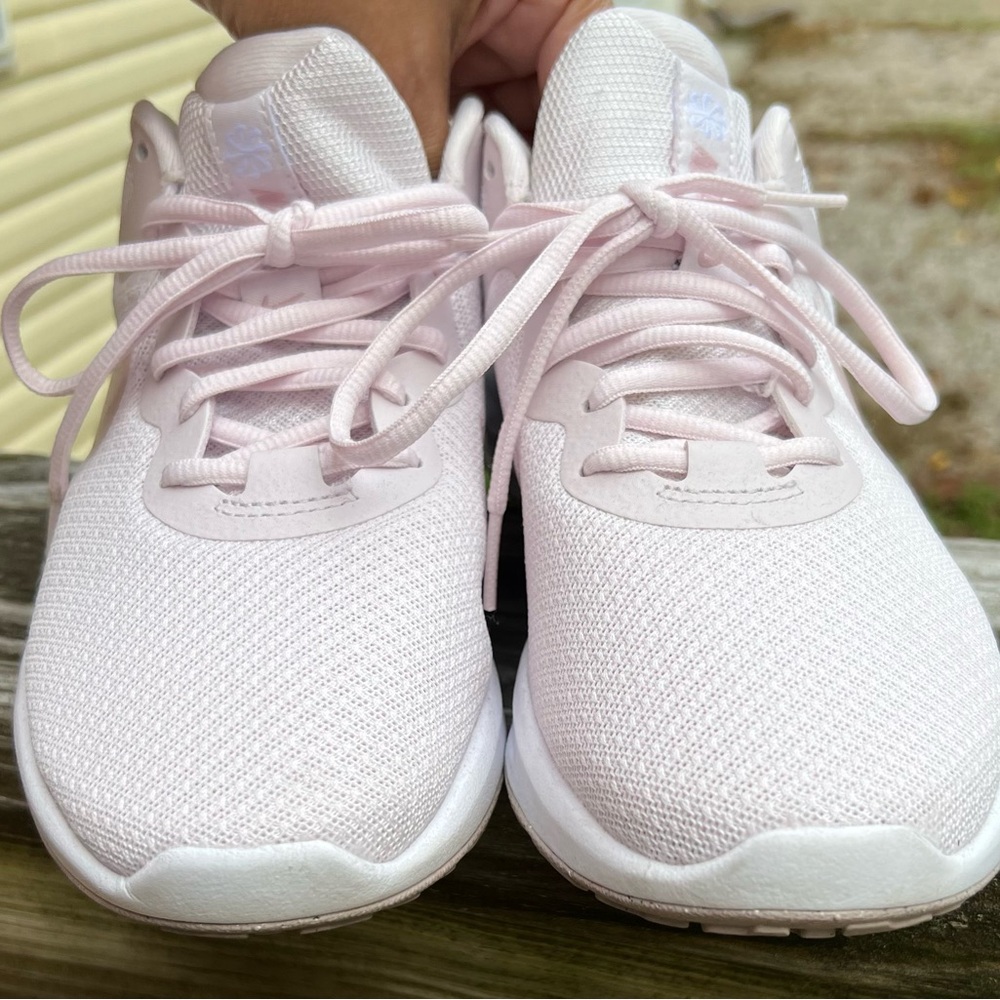 Nike Light Pink and White Running Shoes